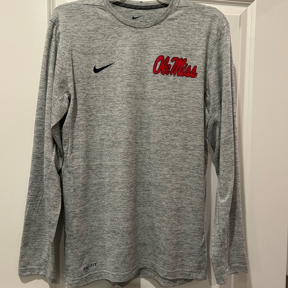 Nike Other - Nike Heather Gray Ole Miss Long Sleeve Dri-Fit Shirt, Men’s M